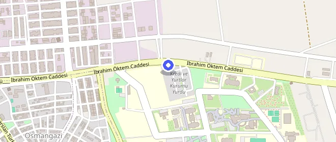 Karamanoğlu Mehmetbey Öğrenci Yurdu konumu
