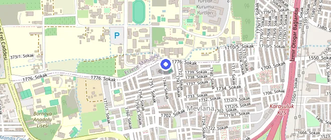 Bornova Öğrenci Yurdu konumu