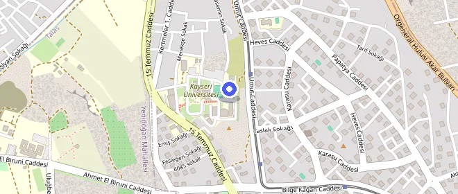 Kayseri Öğrenci Yurdu konumu