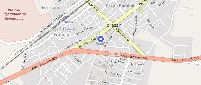 Horasan Öğrenci Yurdu Müdürlüğü konumu