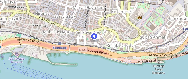 Kadırga Erkek Öğrenci Yurdu konumu