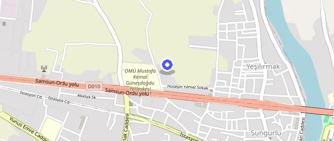 Çarşamba Erkek Öğrenci Yurdu konumu
